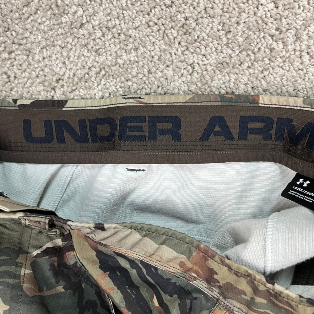 Under Armour Ridge Reaper Raider HD Pant Mens M Camo Flex Knee Stretch Waistband - Picture 15 of 16